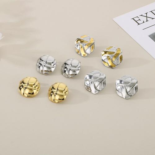 Stainless Steel Stud Earrings, 304 Stainless Steel, irregular, Vacuum Ion Plating, for woman, more colors for choice, Sold By Pair