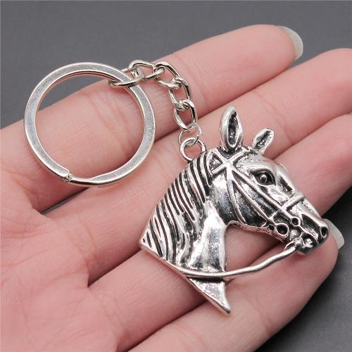 Tibetan Style Key Clasp, Horse, plated, fashion jewelry, more colors for choice, Sold By PC
