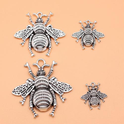 Tibetan Style Animal Pendants, Bee, antique silver color plated, DIY, 4PC/Bag, Sold By Bag