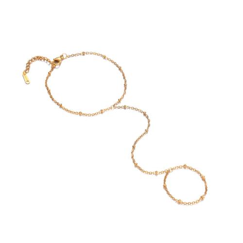 Titanium Čelik Narukvica Ring, zlatna boja pozlaćen, modni nakit & za žene, Prodano By PC
