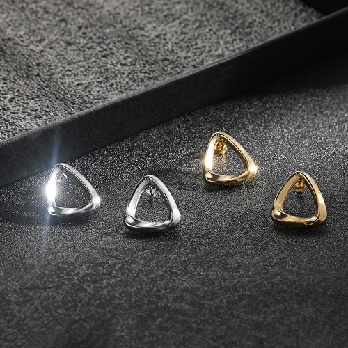 304 Stainless Steel Stud Earring Geometrical Pattern plated fashion jewelry & for woman & hollow Sold By Pair