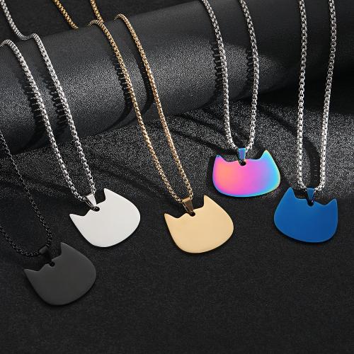Stainless Steel Pendants, 304 Stainless Steel, Cat, plated, DIY & different size for choice, more colors for choice, Sold By PC