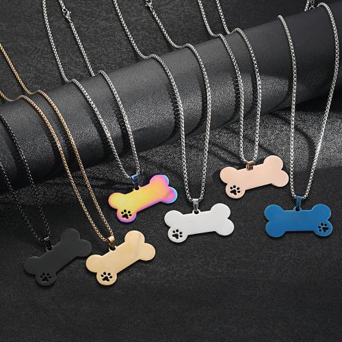 Stainless Steel Pendants, 304 Stainless Steel, Dog Bone, plated, DIY & different size for choice & hollow, more colors for choice, Sold By PC