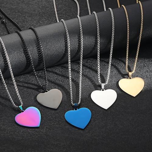 Stainless Steel Pendants, 304 Stainless Steel, Heart, plated, DIY & different size for choice, more colors for choice, Sold By PC