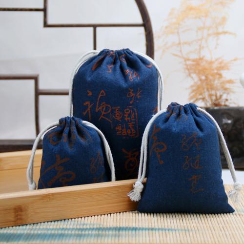 Cotton Drawstring Bag Rectangle printing dustproof Sold By PC