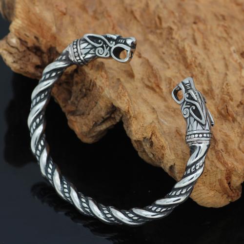Titanium Steel Bracelet & Bangle, fashion jewelry & for man, original color, Inner Diameter:Approx 60mm, Sold By PC