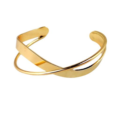 Βραχιόλια Brass, Ορείχαλκος, κοσμήματα μόδας & για τη γυναίκα, χρυσαφένιος, Εσωτερική διάμετρος:Περίπου 55mm, Sold Με PC