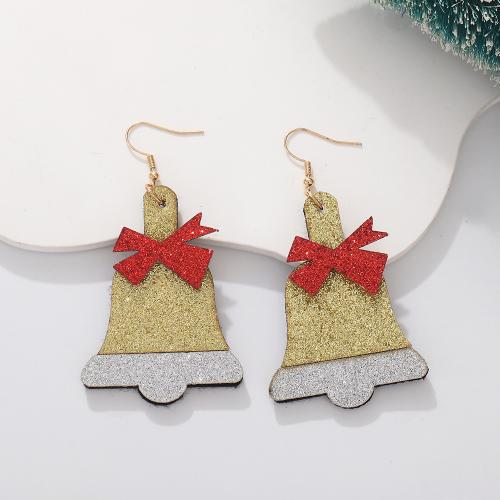 Zinc Alloy Drop Earrings with Felt Christmas Design & fashion jewelry & for woman Sold By Pair