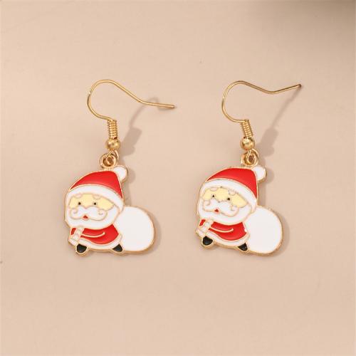Christmas Earrings Zinc Alloy Christmas Design & fashion jewelry & for woman Sold By Pair