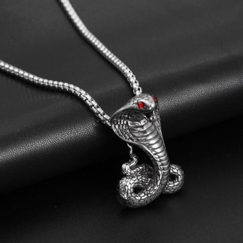 Zinklegierung Schmuck Halskette, Schlange, Modeschmuck & für den Menschen, Länge:ca. 60 cm, verkauft von PC