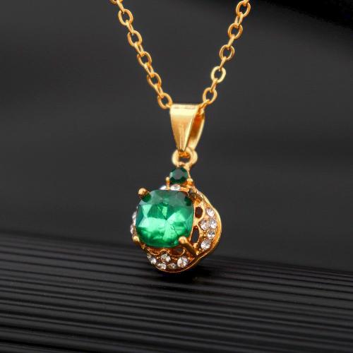 Tibetan Style Jewelry Necklace, with Tourmaline, fashion jewelry & for woman & with rhinestone, Length:Approx 45 cm, Sold By PC
