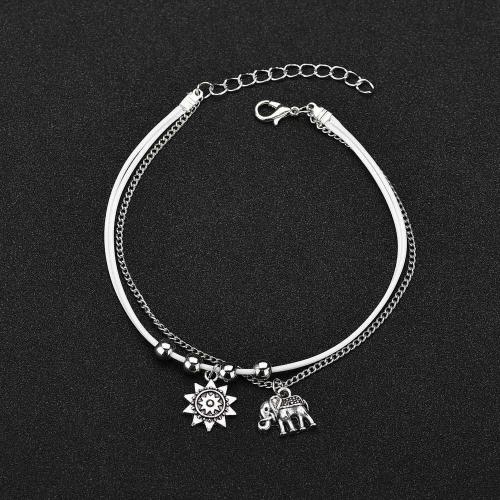 Zinc Alloy Anklet fashion jewelry & for woman Sold By Set