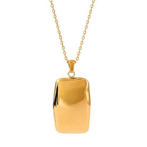 Edelstahl Schmuck Halskette, 304 Edelstahl, 18K vergoldet, Modeschmuck & für Frau, goldfarben, Länge:ca. 45 cm, verkauft von PC