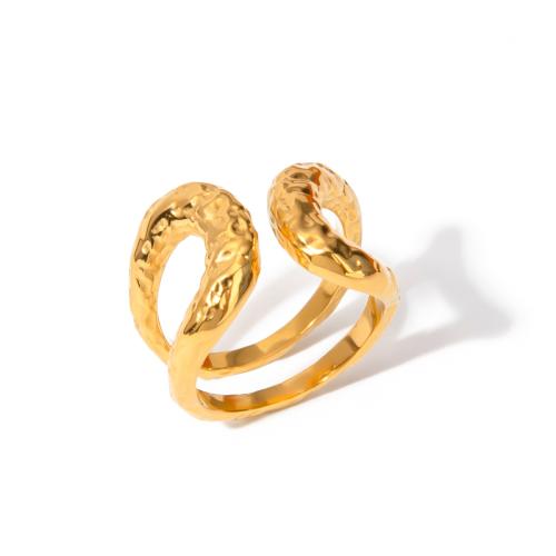 ステンレス鋼の指環, 304ステンレススチール, 18Kゴールドメッキ, ファッションジュエリー & 女性用, 金色, 売り手 パソコン