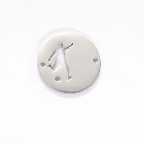Stainless Steel Pendants, 304 Stainless Steel, Flat Round, DIY & 1/1 loop, original color, 20x2mm, Hole:Approx 1mm, Sold By PC