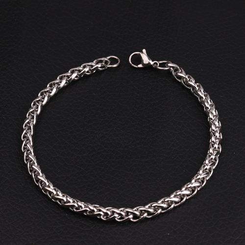 Stainless Steel Jewelry Bracelet, 304 Stainless Steel, polished, Unisex & different size for choice, more colors for choice, Length:21 cm, Sold By PC