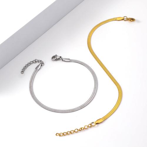 Stainless Steel Jewelry Bracelet, 304 Stainless Steel, with 5CM extender chain, Vacuum Ion Plating, Unisex, more colors for choice, Length:17 cm, Sold By PC