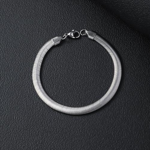 Bracelet d'acier titane, poli, unisexe, Longueur 21 cm, Vendu par PC