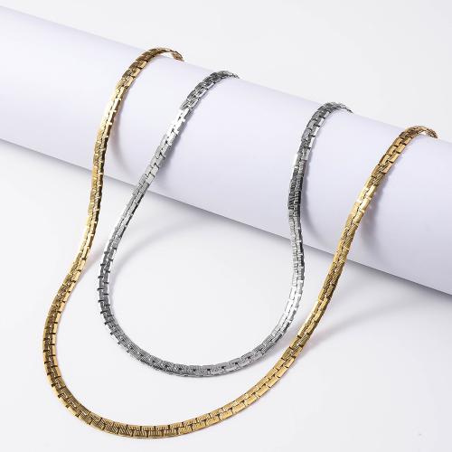 Titanium Steel Necklace, with 5CM extender chain, Vacuum Ion Plating, for woman, more colors for choice, Length:45 cm, Sold By PC