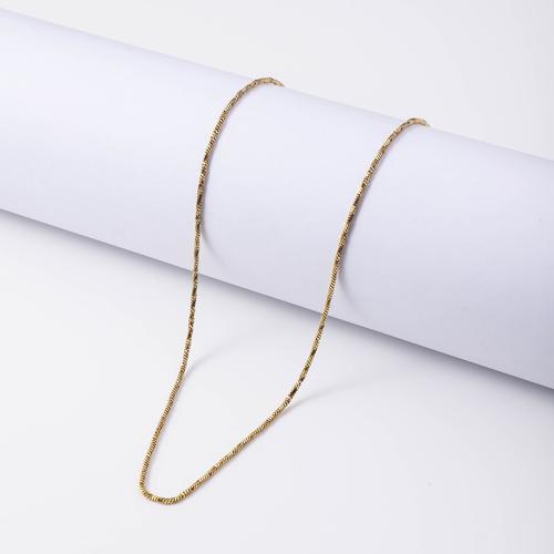 Titanstahl Halskette, mit Verlängerungskettchen von 5CM, plattiert, unisex, keine, Länge:45 cm, verkauft von PC
