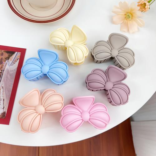 Hair Claw Clips, Plastic, Bowknot, fashion jewelry, more colors for choice, 85x52mm, Sold By PC