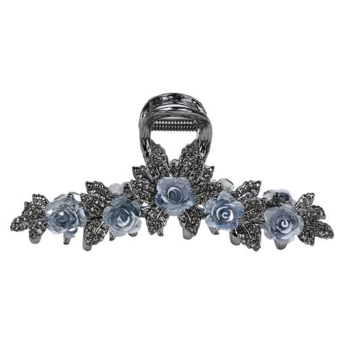 Hair Claw Clips Zinc Alloy plated fashion jewelry & with rhinestone nickel lead & cadmium free Sold By PC