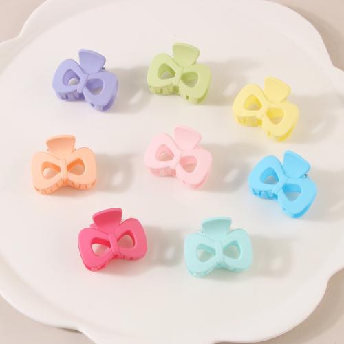 Hair Claw Clips, Plastic, Bowknot, stoving varnish, for woman & frosted, more colors for choice, 40x35mm, Sold By PC