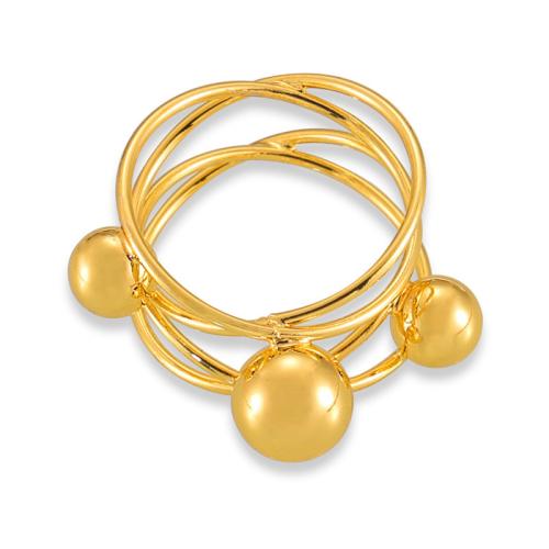 Brass δάχτυλο του δακτυλίου, Ορείχαλκος, 18K επιχρυσωμένο, κοσμήματα μόδας & για τη γυναίκα, Μέγεθος:7, Sold Με PC