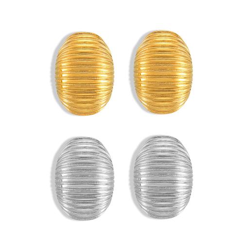 Titanium Steel  Earring, plated, fashion jewelry & for woman, more colors for choice, Sold By Pair