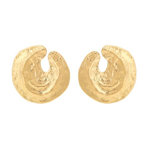 Zinc Alloy Stud Earring plated for woman golden Sold By Pair