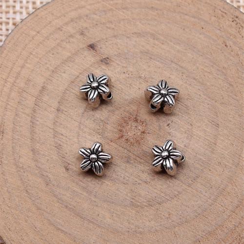 Zinc Alloy Flower Beads antique silver color plated DIY Sold By PC