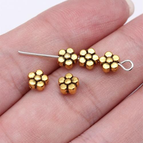 Zinc Alloy Flower Beads plated DIY Sold By PC