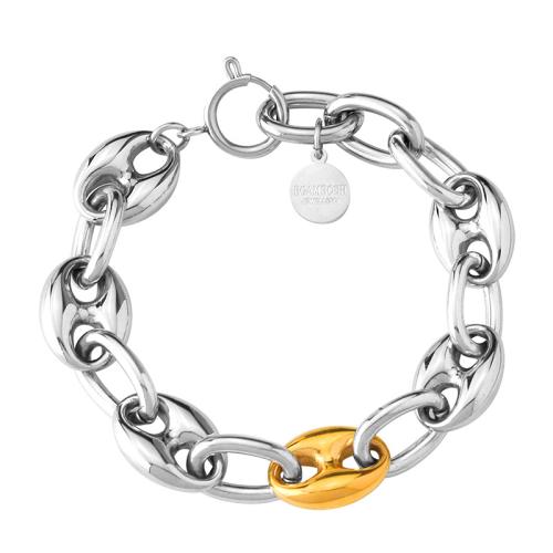 Titanium Steel Bracelet, plated, fashion jewelry & Unisex, Length:Approx 7-9 Inch, Sold By PC