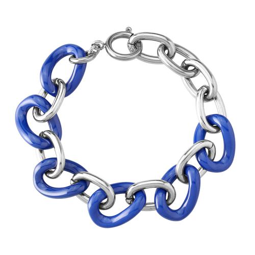 Titanium Steel Bracelet, with Porcelain, fashion jewelry & for man, Length:Approx 7-9 Inch, Sold By PC