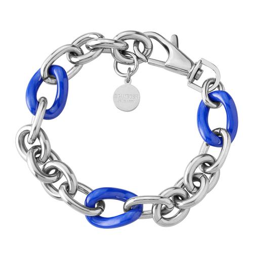Acier titane bracelet, avec porcelaine, bijoux de mode & unisexe, couleur originale, Longueur:Environ 7-9 pouce, Vendu par PC