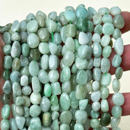 Jade Perlen, Burma Jade, Klumpen, DIY, beads length 6-9mm, verkauft per ca. 38 cm Strang
