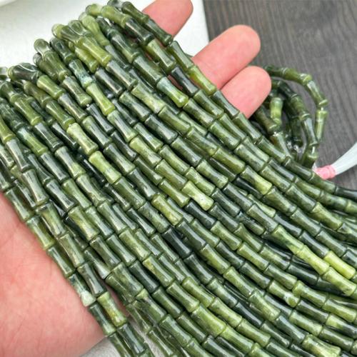 Natural Jade Beads Southern Jade Bamboo DIY Sold By Strand