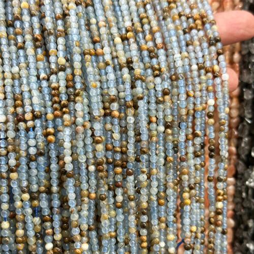 Perles bijoux en pierres gemmes, Rond, DIY & normes différentes pour le choix, bleu, Vendu par Environ 39 cm brin