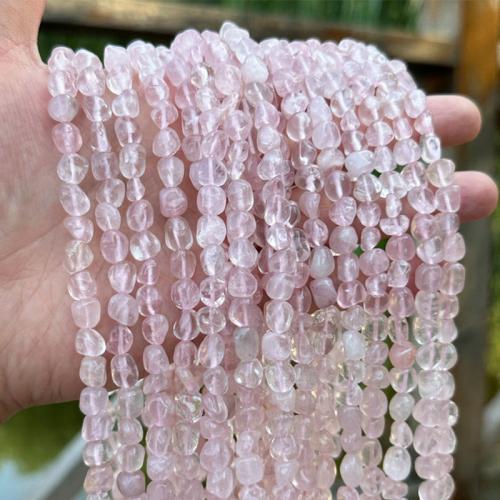 Rosenquarz Perle, Unregelmäßige, DIY, beads length 5-8mm, verkauft per ca. 38-39 cm Strang