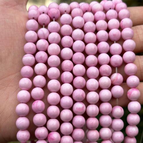 Queen Conch Shell Beads Round DIY pink Sold Per Approx 39 cm Strand