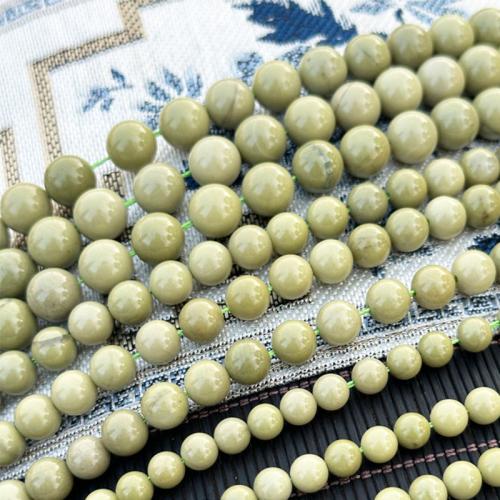 Perle, rund, poliert, DIY & verschiedene Größen vorhanden, grün, verkauft per ca. 39 cm Strang