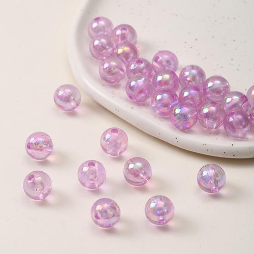 Akryl smykker perler, Runde, du kan DIY, flerfarvede, 10mm, 500G/Lot, Solgt af Lot