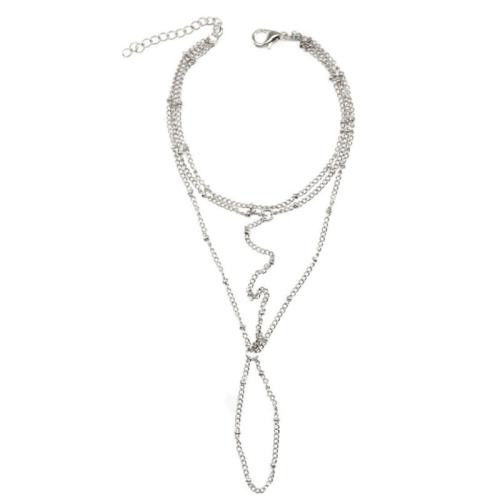 Bracelet en alliage de zinc Anneau, avec 5cm chaînes de rallonge, pour femme, plus de couleurs à choisir, Longueur:Environ 16 cm, Vendu par PC