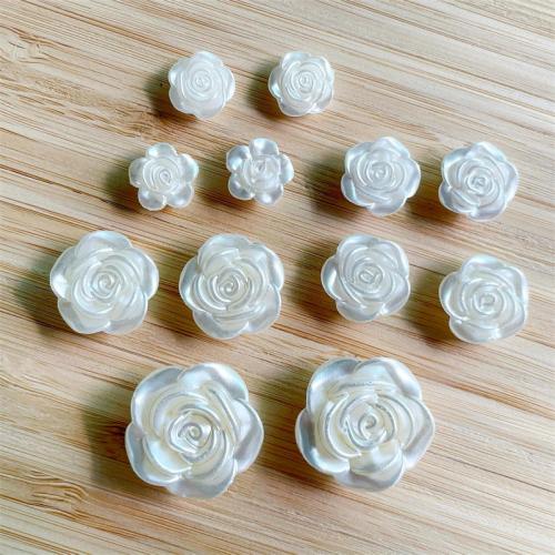 ABS Plastic Beads, ABS Plastic Pearl, Rose, DIY & different size for choice, white, Sold By PC