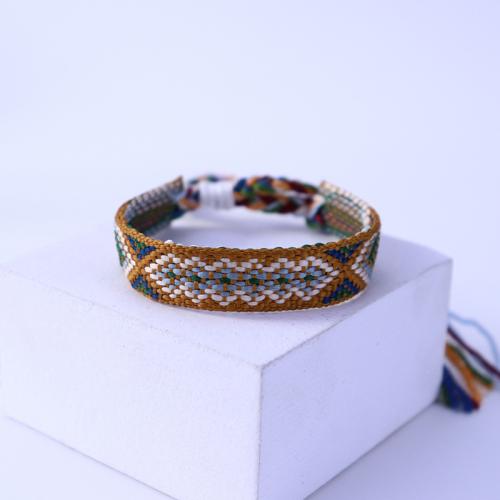 Chain Woven Bracelets Cotton Thread Length Adjustable & fashion jewelry & Unisex Length Approx 18-28 cm Sold By PC