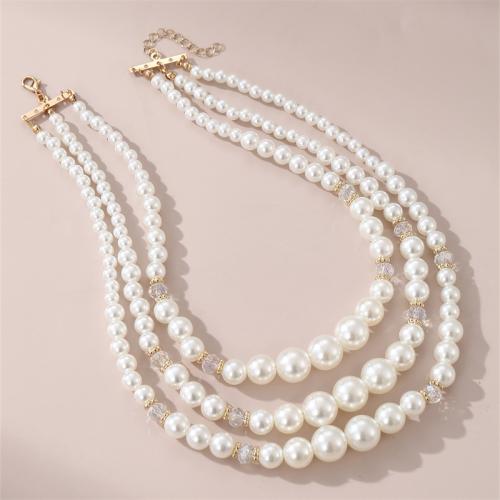 Jewelry Sets, Stud Earring & bracelet & necklace, Plastic Pearl, fashion jewelry & for woman, Sold By PC
