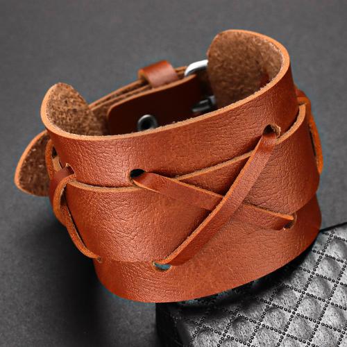 PU Leather Cord Bracelets, fashion jewelry & for man, more colors for choice, Length:Approx 30 cm, Sold By PC