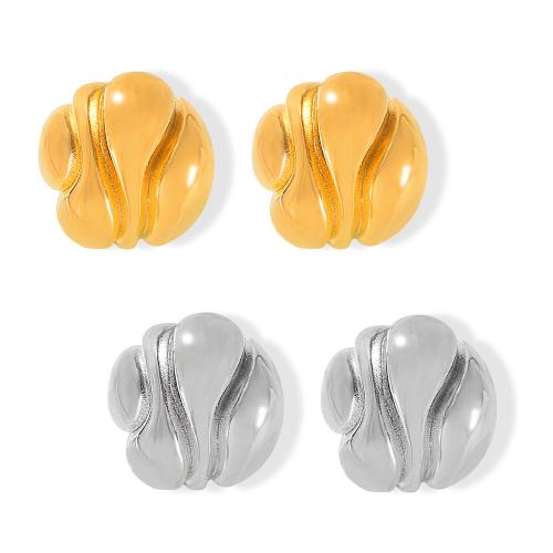 Boucle d'oreille Acier Titane, bijoux de mode & pour femme, plus de couleurs à choisir, 22x22mm, Vendu par paire