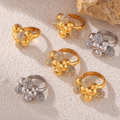Titantium Steel finger ring, Titan Stål, med Tjeckiska, mode smycken & olika storlek för val & för kvinna, fler färger för val, Säljs av PC