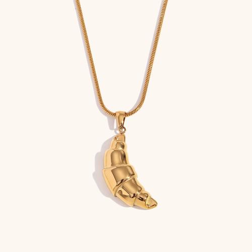 Stainless Steel Jewelry Necklace, 304 Stainless Steel, with 5cm extender chain, 18K gold plated, fashion jewelry & for woman, golden, 40mm, Sold By PC